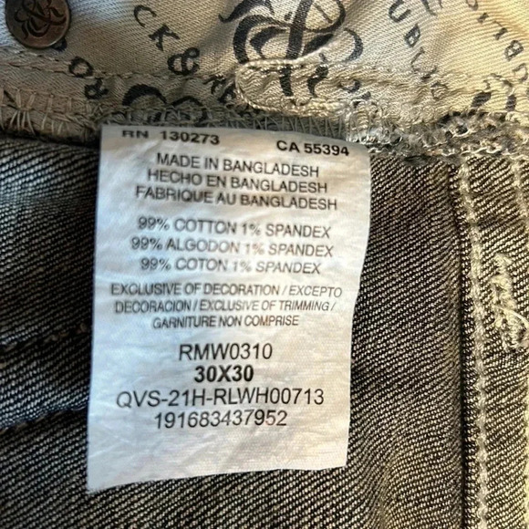 Rock & Republic 30x30 men jeans .Blue,slim straight,embroidered logo NWT - Picture 13 of 15